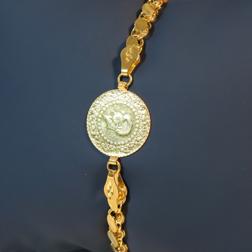 ÇEYREKLİ PULLU ZİNCİR BİLEKLİK 22 AYAR A077142 ÇEYREKLİ PULLU ZİNCİR BİLEKLİK 22 AYAR A077142