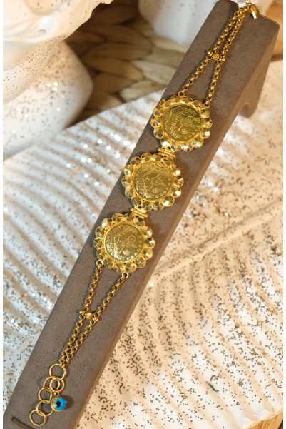 ÜÇ REŞAT ÇEYREKLİ BİLEKLİK 22 AYAR A077151 ÜÇ REŞAT ÇEYREKLİ BİLEKLİK 22 AYAR A077151