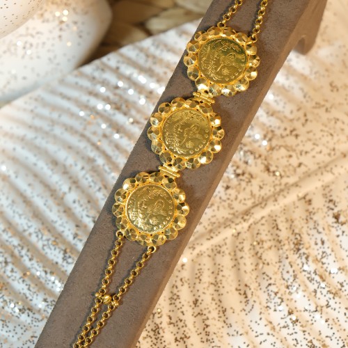 ÜÇ REŞAT ÇEYREKLİ BİLEKLİK 22 AYAR A077151 ÜÇ REŞAT ÇEYREKLİ BİLEKLİK 22 AYAR A077151