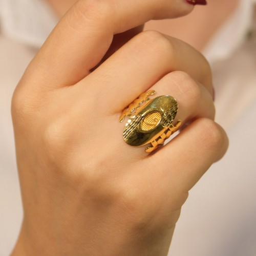 VAV HARFİ FANTAZİ YÜZÜK 22 AYAR A077236 VAV HARFİ FANTAZİ YÜZÜK 22 AYAR A077236