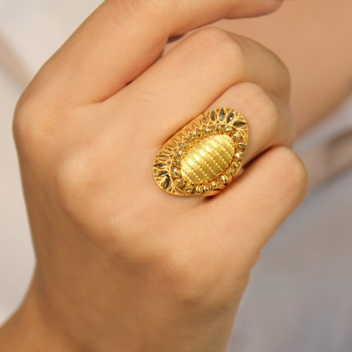 DORİKALI MEKİK YÜZÜK 22 AYAR A077247 DORİKALI MEKİK YÜZÜK 22 AYAR A077247