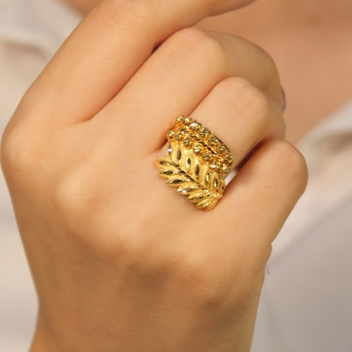 YAPRAK MODEL DORİKA YÜZÜK 22 AYAR A077259 YAPRAK MODEL DORİKA YÜZÜK 22 AYAR A077259