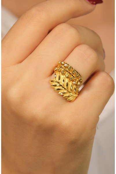 YAPRAK MODEL DORİKA YÜZÜK 22 AYAR A077259 YAPRAK MODEL DORİKA YÜZÜK 22 AYAR A077259