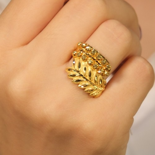 YAPRAK MODEL DORİKA YÜZÜK 22 AYAR A077259 YAPRAK MODEL DORİKA YÜZÜK 22 AYAR A077259