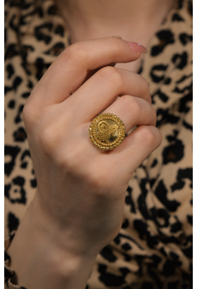 TUĞRALI DORİKA YÜZÜK 22 AYAR A077296 TUĞRALI DORİKA YÜZÜK 22 AYAR A077296