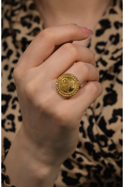 TUĞRALI DORİKA YÜZÜK 22 AYAR A077296 TUĞRALI DORİKA YÜZÜK 22 AYAR A077296