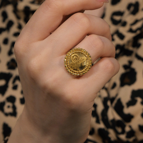 TUĞRALI DORİKA YÜZÜK 22 AYAR A077296 TUĞRALI DORİKA YÜZÜK 22 AYAR A077296