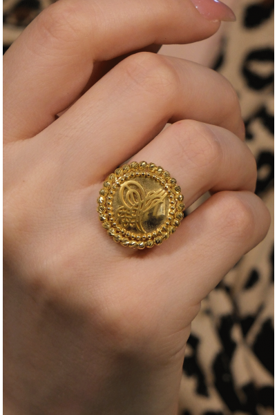 TUĞRALI DORİKA YÜZÜK 22 AYAR A077296 TUĞRALI DORİKA YÜZÜK 22 AYAR A077296