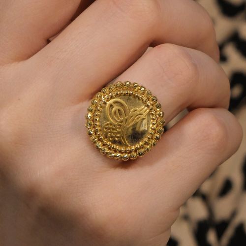 TUĞRALI DORİKA YÜZÜK 22 AYAR A077296 TUĞRALI DORİKA YÜZÜK 22 AYAR A077296