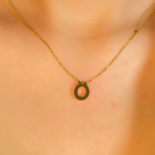 Ö HARF KOLYE 22 AYAR A077594 Ö HARF KOLYE 22 AYAR A077594