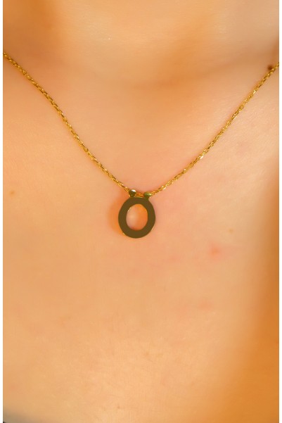 Ö HARF KOLYE 22 AYAR A077594 Ö HARF KOLYE 22 AYAR A077594