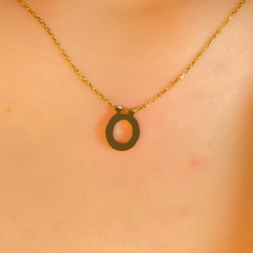 Ö HARF KOLYE 22 AYAR A077594 Ö HARF KOLYE 22 AYAR A077594