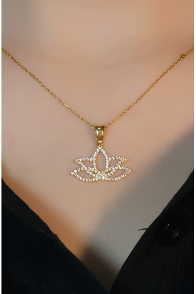 LOTUS ÇİÇEĞİ KOLYE 22 AYAR A077948 LOTUS ÇİÇEĞİ KOLYE 22 AYAR A077948