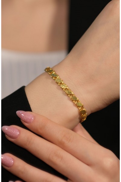 PULLU ZİNCİR BİLEKLİK 22 AYAR A078043