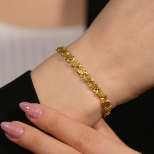 PULLU ZİNCİR BİLEKLİK 22 AYAR A078043 PULLU ZİNCİR BİLEKLİK 22 AYAR A078043