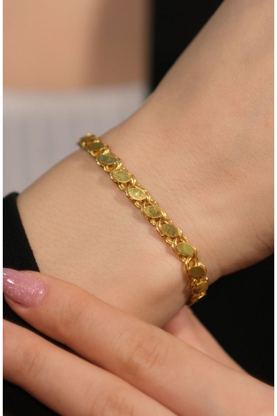 PULLU ZİNCİR BİLEKLİK 22 AYAR A078043