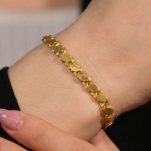 PULLU ZİNCİR BİLEKLİK 22 AYAR A078043 PULLU ZİNCİR BİLEKLİK 22 AYAR A078043