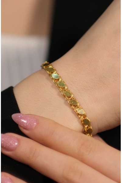 PULLU ZİNCİR BİLEKLİK 22 AYAR A078046