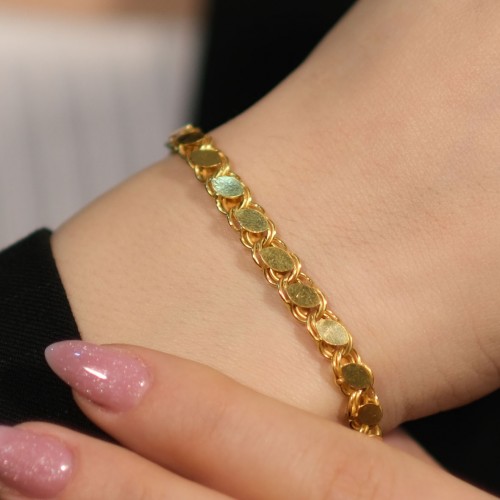 PULLU ZİNCİR BİLEKLİK 22 AYAR A078046 PULLU ZİNCİR BİLEKLİK 22 AYAR A078046