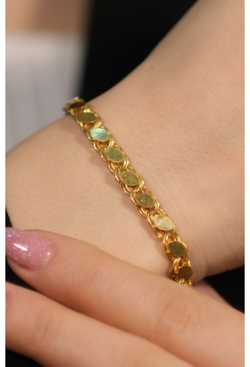 PULLU ZİNCİR BİLEKLİK 22 AYAR A078046