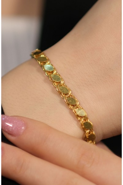 PULLU ZİNCİR BİLEKLİK 22 AYAR A078046