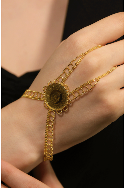 YARIM ALTINLI ŞAHMERAN BİLEKLİK 22 AYAR A078949