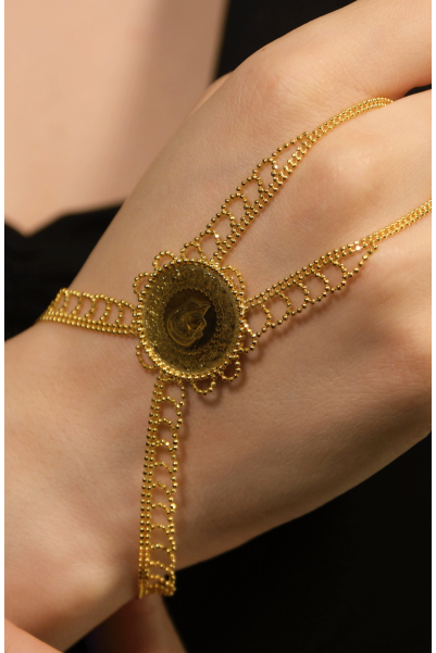 YARIM ALTINLI ŞAHMERAN BİLEKLİK 22 AYAR A078949