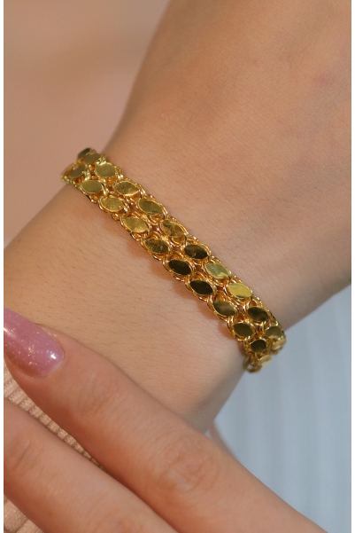 PULLU ZİNCİR BİLEKLİK 22 AYAR A079067