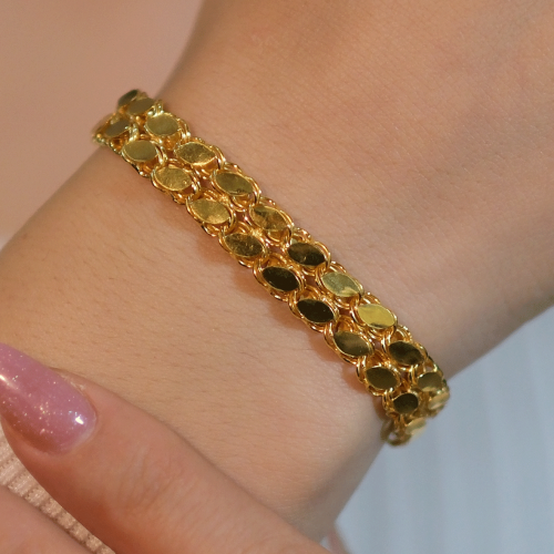 PULLU ZİNCİR BİLEKLİK 22 AYAR A079067 PULLU ZİNCİR BİLEKLİK 22 AYAR A079067