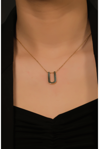 Ü HARF KOLYE 22 AYAR A079464 Ü HARF KOLYE 22 AYAR A079464