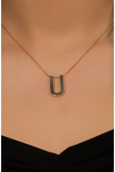 Ü HARF KOLYE 22 AYAR A079464 Ü HARF KOLYE 22 AYAR A079464