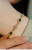 YEŞİL TAŞLI KAR TANESİ BİLEKLİK 22 AYAR A079630