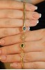 YEŞİL TAŞLI KAR TANESİ BİLEKLİK 22 AYAR A079630