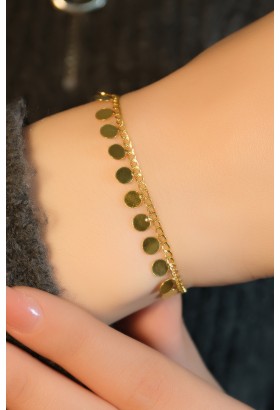 PULLU ZİNCİR BİLEKLİK 22 AYAR A079720 PULLU ZİNCİR BİLEKLİK 22 AYAR A079720