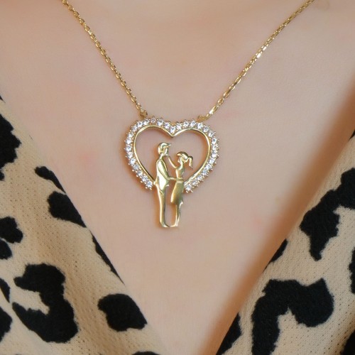 KALPLİ ÇİFT KOLYE 22 AYAR A079974