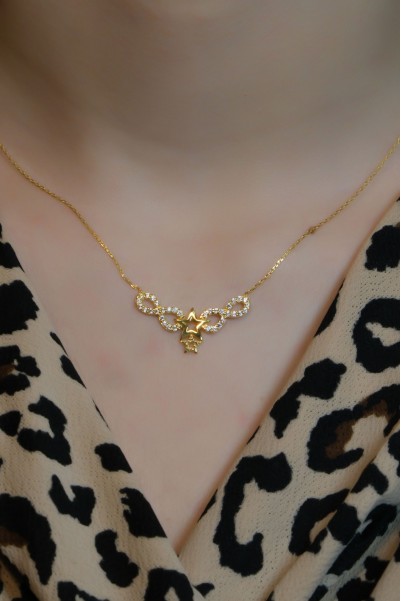 SONSUZLUK YILDIZ KOLYE 22 AYAR A080233