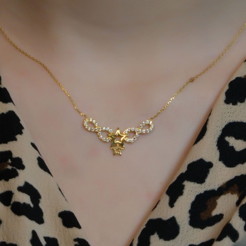 SONSUZLUK YILDIZ KOLYE 22 AYAR A080233