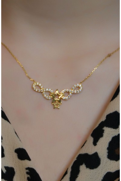 SONSUZLUK YILDIZ KOLYE 22 AYAR A080233