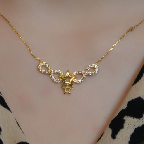 SONSUZLUK YILDIZ KOLYE 22 AYAR A080233