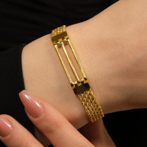 HALAT ZİNCİR KABURGA BİLEKLİK 22 AYAR A080370 HALAT ZİNCİR KABURGA BİLEKLİK 22 AYAR A080370