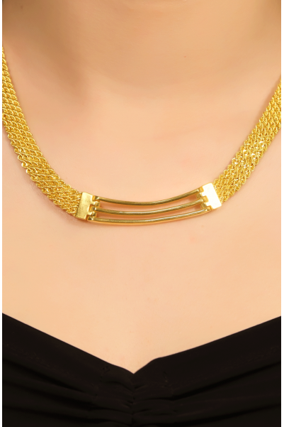 HALAT ZİNCİR KABURGA KOLYE 22 AYAR A080372