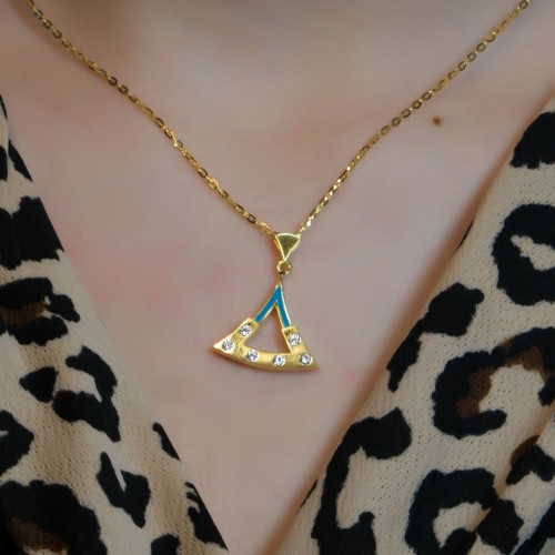 ÜÇGEN MODEL KOLYE 22 AYAR A080381