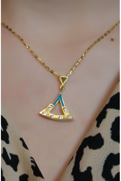 ÜÇGEN MODEL KOLYE 22 AYAR A080381 ÜÇGEN MODEL KOLYE 22 AYAR A080381