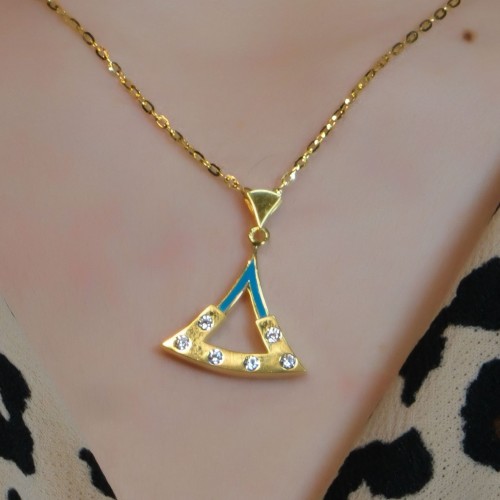 ÜÇGEN MODEL KOLYE 22 AYAR A080381