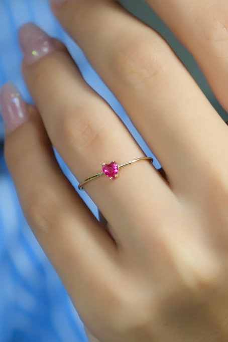 PEMBE TAŞLI TEKTAŞ YÜZÜK 14 AYAR A080538 PEMBE TAŞLI TEKTAŞ YÜZÜK 14 AYAR A080538