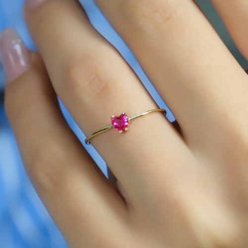 PEMBE TAŞLI TEKTAŞ YÜZÜK 14 AYAR A080538 PEMBE TAŞLI TEKTAŞ YÜZÜK 14 AYAR A080538