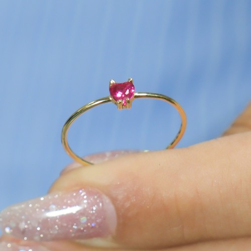 PEMBE TAŞLI TEKTAŞ YÜZÜK 14 AYAR A080538 PEMBE TAŞLI TEKTAŞ YÜZÜK 14 AYAR A080538