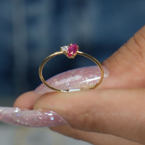 PEMBE TAŞLI YÜZÜK 14 AYAR A080549 PEMBE TAŞLI YÜZÜK 14 AYAR A080549