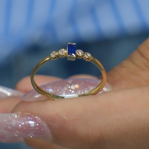 MAVİ TAŞLI YÜZÜK 14 AYAR A080550 MAVİ TAŞLI YÜZÜK 14 AYAR A080550