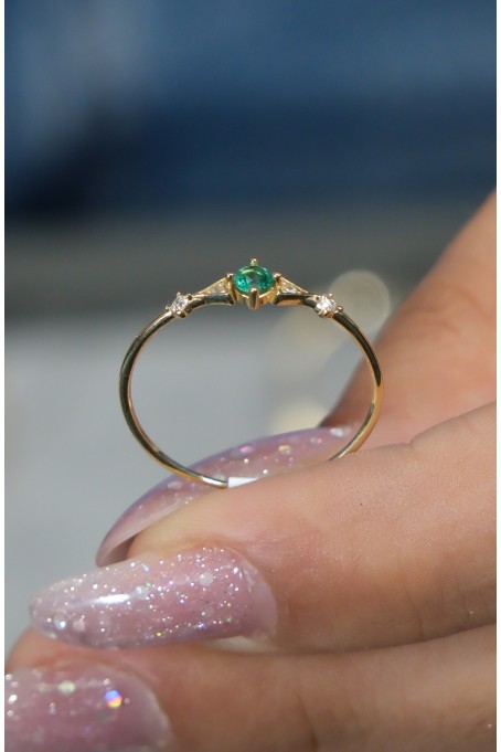 YEŞİL TAŞLI YÜZÜK 14 AYAR A080553 YEŞİL TAŞLI YÜZÜK 14 AYAR A080553